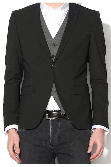 Selected Homme Sacou negru cu nasture Zero Barbati