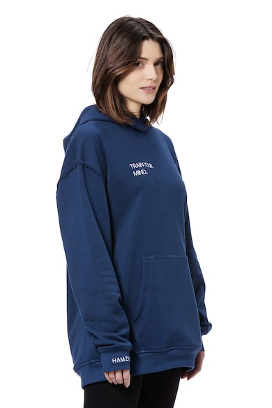 HAMZA Atlantish kapucnis pulóver mintával a hátoldalán női