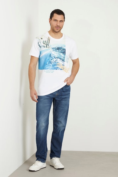 GUESS Blugi relaxed fit cu aspect decolorat James Barbati