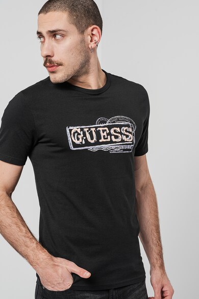 GUESS Tricou slim fit cu logo Barbati