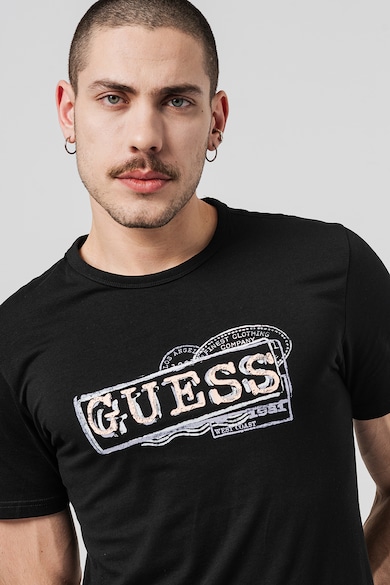 GUESS Tricou slim fit cu logo Barbati