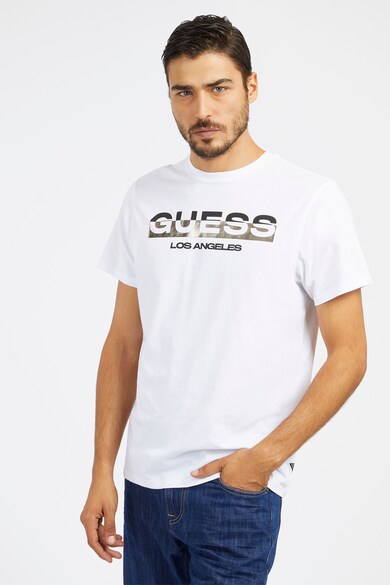 GUESS Памучна тениска с лого Мъже
