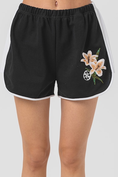 GUESS Pantaloni scurti cu flori brodate, pentru fitness Femei