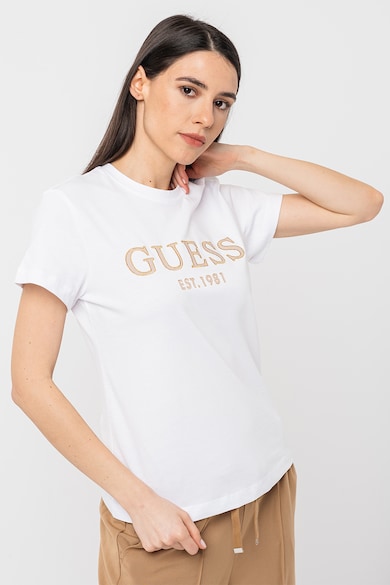 GUESS Tricou de bumbac cu logo pentru fitness Femei