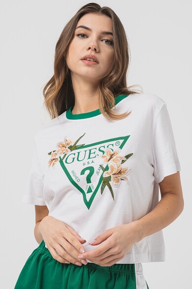 GUESS Tricou cu logo pentru fitness Femei