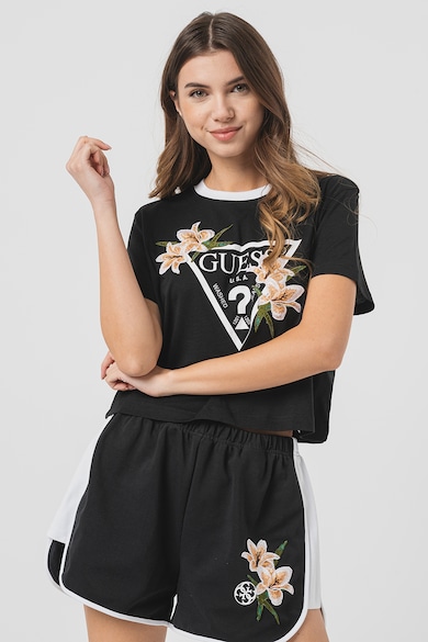 GUESS Tricou cu imprimeu logo pentru fitness Femei