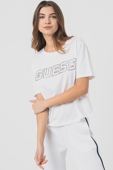 GUESS Памучна фитнес тениска със стандартна кройка Жени