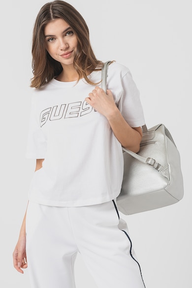 GUESS Tricou regular fit de bumbac pentru fitness Femei