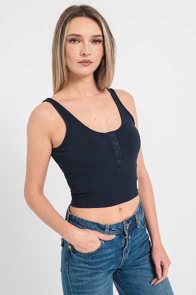 GUESS Bordázott crop sporttop női