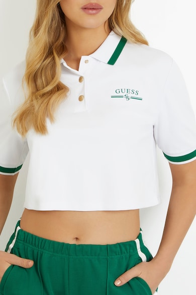 GUESS Tricou polo crop pentru fitness Femei