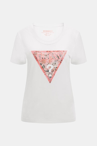 GUESS Тениска с лого с декоративни камъни Жени
