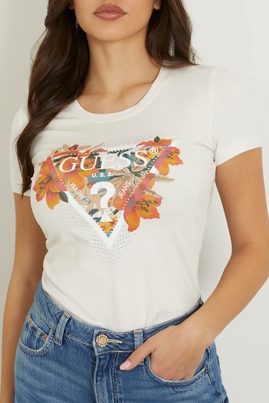 GUESS Tricou de bumbac cu logo Femei