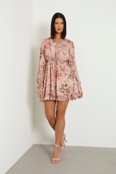 GUESS Rochie evazata cu imprimeu floral Femei