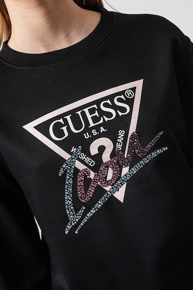 GUESS Bluza de trening din amestec de bumbac cu logo Femei