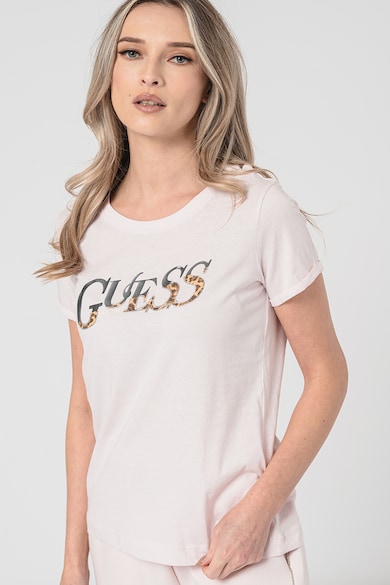 GUESS JEANS Guess, Tricou de bumbac cu imprimeu logo Femei