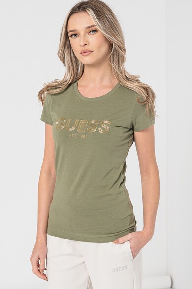 GUESS Tricou din amestec de bumbac cu logo Femei