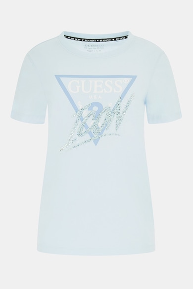 GUESS Тениска с лого и декоративни камъни Жени