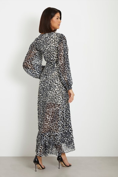 GUESS Rochie maxi petrecuta cu animal print Femei