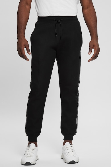 GUESS Pantaloni cu insertii logo, pentru fitness Barbati