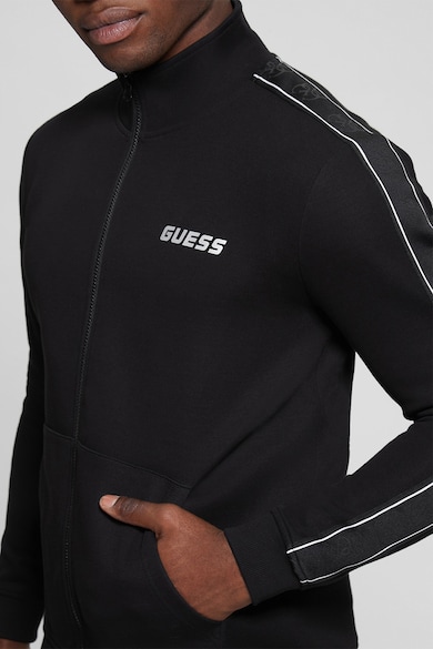 GUESS Bluza de trening cu insertii logo, pentru fitness Barbati