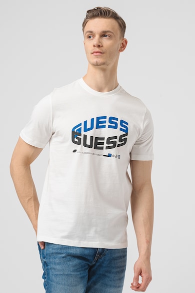 GUESS Tricou cu imprimeu logo pentru fitness Barbati