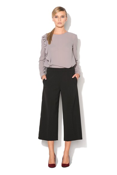 NISSA Fusta-pantalon neagra cu fermoar lateral Femei