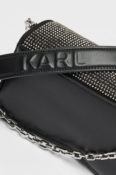 Karl Lagerfeld K/Seven 2.0 keresztpántos bőrtáska strasszköves rátéttel női