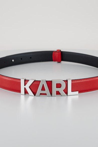 Karl Lagerfeld Кожен колан с метално лого Жени