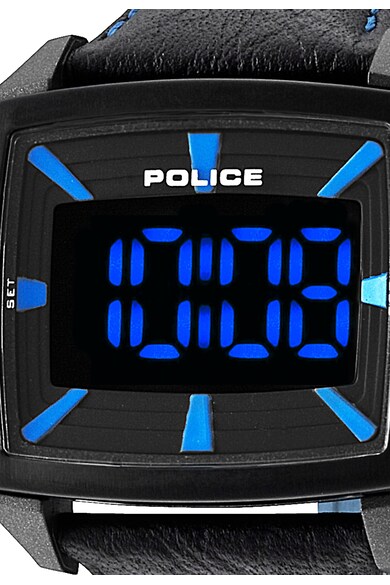 Police Ceas digital cu o curea de piele Countdown Barbati