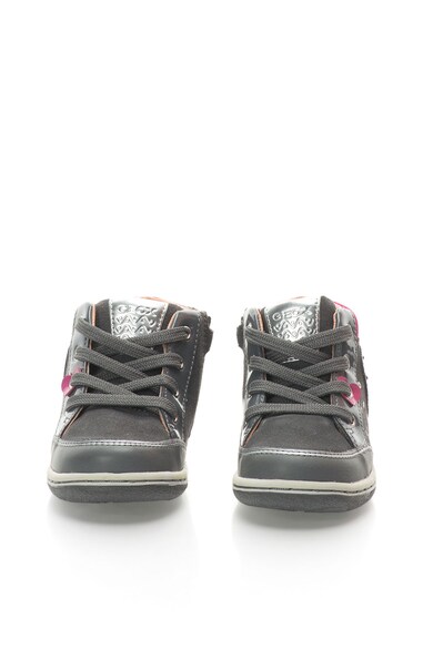 Geox Pantofi sport inalti gri cu insertii stralucitoare Flick Fete