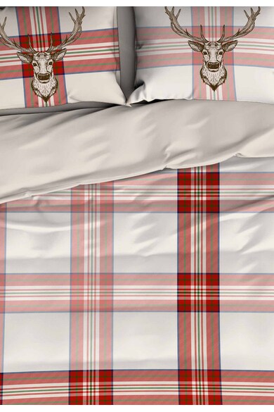 Leunelle Set de pat rosu cu alb cu imprimeu tematic Barbati