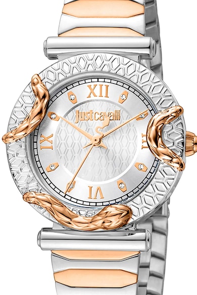 JUST CAVALLI Двуцветен часовник от неръждаема стомана Жени