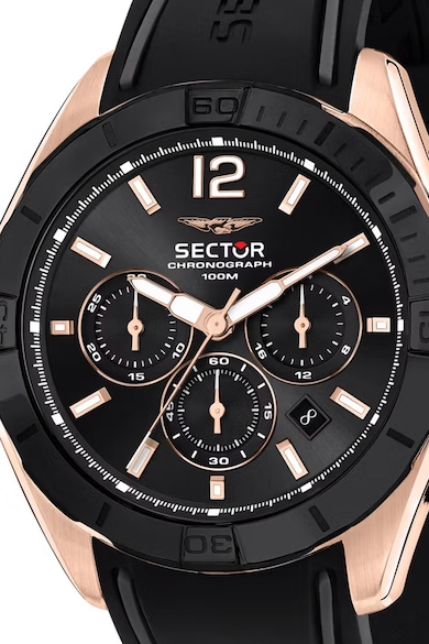 Sector Часовник с хронограф със силиконова каишка Мъже