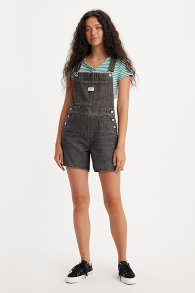 Levi's Szögéetes nyakú rövid farmeroverall női