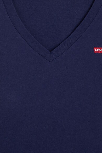 Levi's Памучна тениска с шпиц деколте Жени