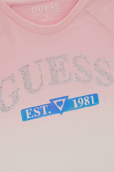 GUESS Памучна тениска с лого Момичета