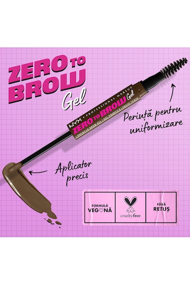 NYX Professional Makeup Zero to Brow Longwear Szemöldök gél női