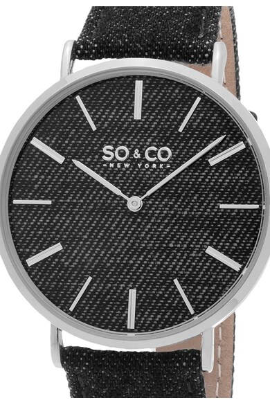 SO&CO New York Ceas unisex cu aspect de denim SoHo Barbati