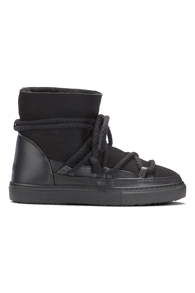 Ghete slip-on de piele cu logo - Negru