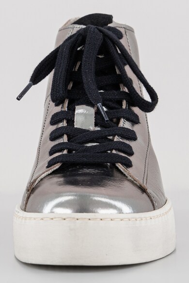 AllSaints Tenisi mid-high de piele cu aspect metalizat Femei