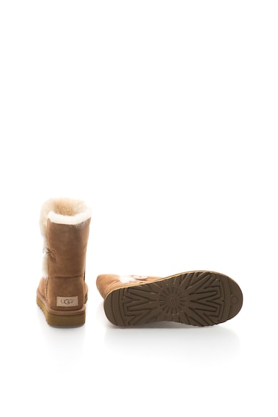 UGG Cizme scurte maro de piele intoarsa Bailey Button Femei