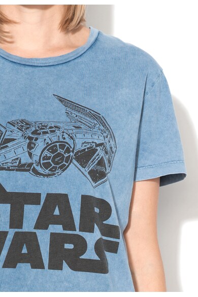 Pepe Jeans London Tricou albastru prafuit cu imprimeu Tiefighter Femei