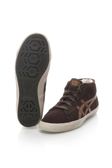 Onitsuka Tiger Tenisi mid-high maro inchis de piele intoarsa Fader Femei