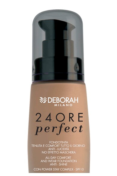 Deborah Milano Fond de ten  24 Ore Perfect Anti-Shine 02 True Beige SPF 10, 30 ml Femei