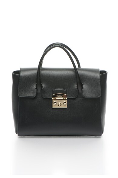 Furla Geanta de mana neagra de piele Metropolis Femei