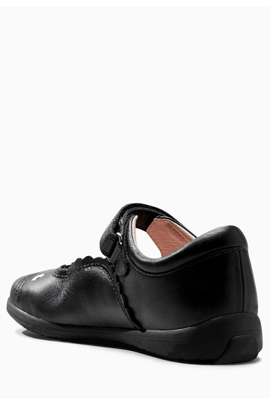 NEXT Pantofi Mary Jane negri de piele cu design pisica Fete