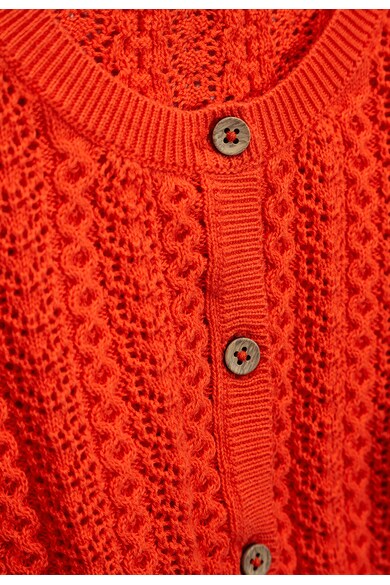 NEXT Cardigan oranj mandarina aprins cu model pointelle Fete