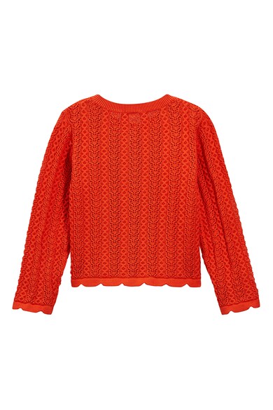 NEXT Cardigan oranj mandarina aprins cu model pointelle Fete