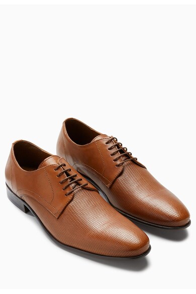 NEXT Pantofi Derby maro caramel de piele Barbati