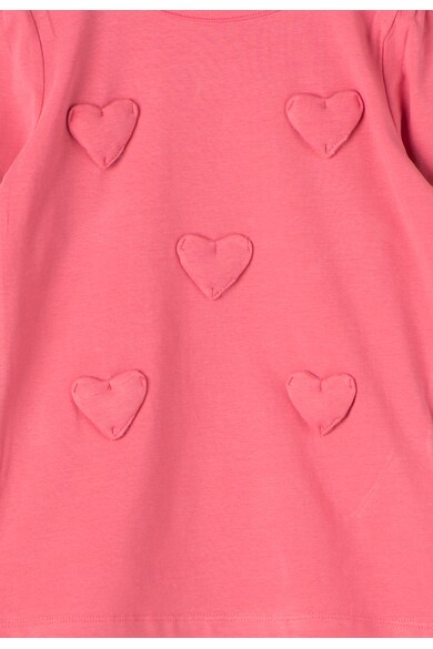 NAME IT Bluza roz cu aplicatii in forma de inima Dart Fete